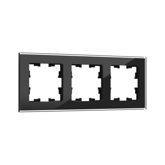 3-местная рамка IEK Brite ру-3-2-брч стекло черный BR-M32-G-K02 3-местная рамка IEK Brite ру-3-2-брч стекло черный BR-M32-G-K02