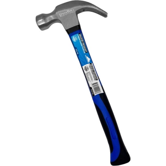 Молоток-гвоздодер vertextools 450 г, фибергласовая обрезиненная рукоятка 10-25-450 Молоток-гвоздодер vertextools 450 г, фибергласовая обрезиненная рукоятка 10-25-450