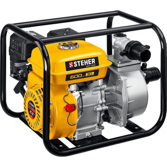 Бензиновая мотопомпа STEHER 600 л/мин WPC-600 Бензиновая мотопомпа STEHER 600 л/мин WPC-600