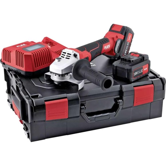 Аккумуляторная угловая шлифовальная машина с тормозом FLEX LB 125 18.0-EC/5.0 Set 499331 Аккумуляторная угловая шлифовальная машина с тормозом FLEX LB 125 18.0-EC/5.0 Set 499331