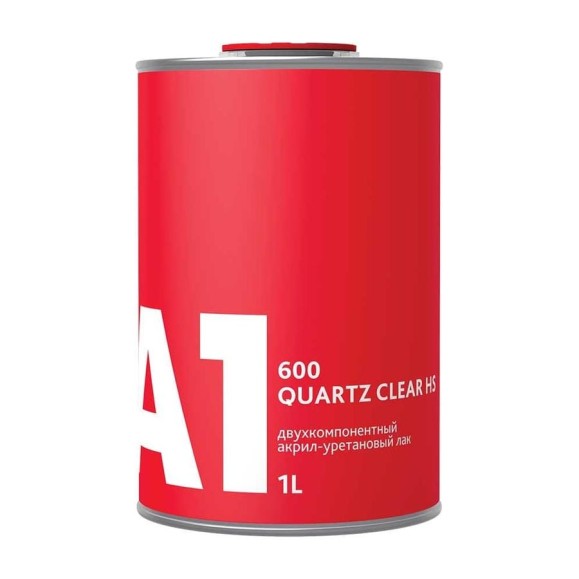 Прозрачный лак A1 600 Quartz Clear HS в комплекте с отвердителем, 1 л + 0.5 л 600QC-1000 Прозрачный лак A1 600 Quartz Clear HS в комплекте с отвердителем, 1 л + 0.5 л 600QC-1000