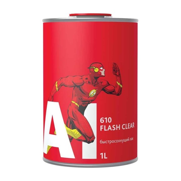 Лак A1 610 Flash Clear быстросохнущий экспресс для авто, в комплекте с отвердителем 1 л +0.5 л 610FL-1000