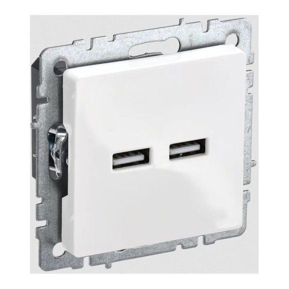 Розетка USB IEK Brite a+a 5в 3,1а рю10-1-брб белый BR-U21-D31-K01 Розетка USB IEK Brite a+a 5в 3,1а рю10-1-брб белый BR-U21-D31-K01