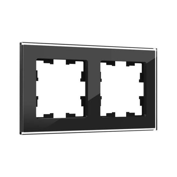 2-местная рамка IEK Brite ру-2-2-брч стекло, черный BR-M22-G-K02 2-местная рамка IEK Brite ру-2-2-брч стекло, черный BR-M22-G-K02