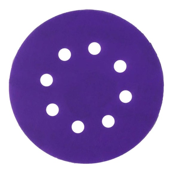 Круг абразивный Violet 125 мм, 100 шт, 8 отв, Р 400 керамическое зерно H7 385155 Круг абразивный Violet 125 мм, 100 шт, 8 отв, Р 400 керамическое зерно H7 385155