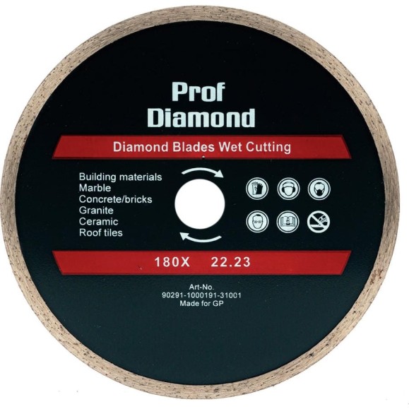 Диск алмазный TORGWIN отрезной сплошной по керамике 180x22.2/7x2.0мм. Prof Diamond All-over Segmented Standart Ceramic S54004 Диск алмазный TORGWIN отрезной сплошной по керамике 180x22.2/7x2.0мм. Prof Diamond All-over Segmented Standart Ceramic S54004