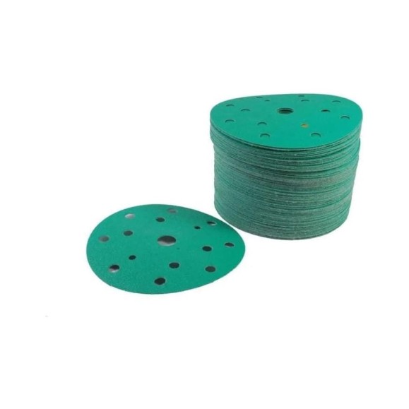 Круг абразивный Green 150 мм, 100 шт, 15 отв, Р 220 H7 384752 Круг абразивный Green 150 мм, 100 шт, 15 отв, Р 220 H7 384752