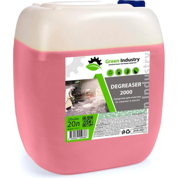 Средство для очистки от масел и смазки Green Industry Degreaser 2000 20 л 100102 Средство для очистки от масел и смазки Green Industry Degreaser 2000 20 л 100102