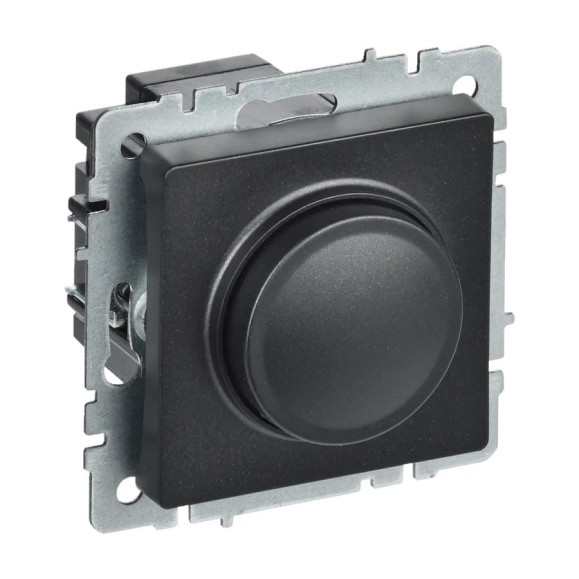 Поворотно-нажимной светорегулятор IEK Brite сс10-1-0-брч 600вт, черный BR-D20-0600-K02 Поворотно-нажимной светорегулятор IEK Brite сс10-1-0-брч 600вт, черный BR-D20-0600-K02