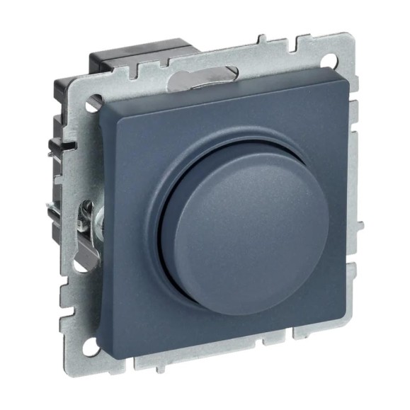 Поворотно-нажимной светорегулятор IEK Brite сс10-1-0-брм 600вт, маренго BR-D20-0600-K35