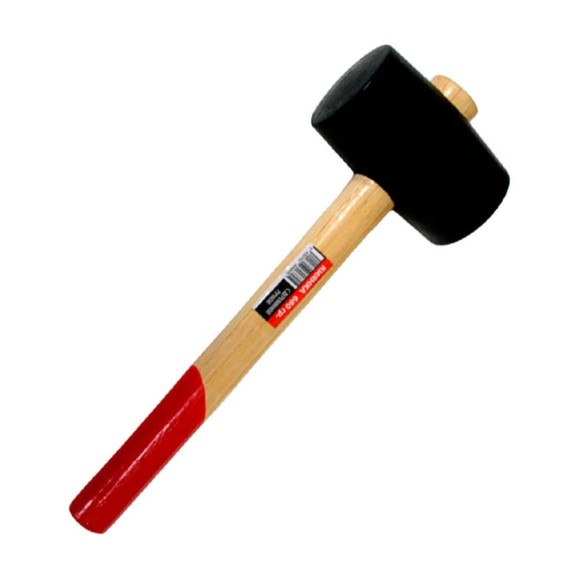Киянка TOOLAS с деревянной ручкой, 680 гр, черная резина 00008614 Киянка TOOLAS с деревянной ручкой, 680 гр, черная резина 00008614