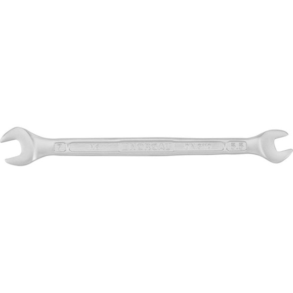 Рожковый двусторонний ключ NORGAU 5.5х7 мм, 123 мм 060107091 Рожковый двусторонний ключ NORGAU 5.5х7 мм, 123 мм 060107091