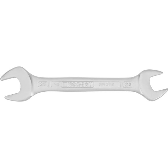 Двусторонний рожковый ключ NORGAU тип N6-24x26 24х26, длина 253 мм 060107223 Двусторонний рожковый ключ NORGAU тип N6-24x26 24х26, длина 253 мм 060107223