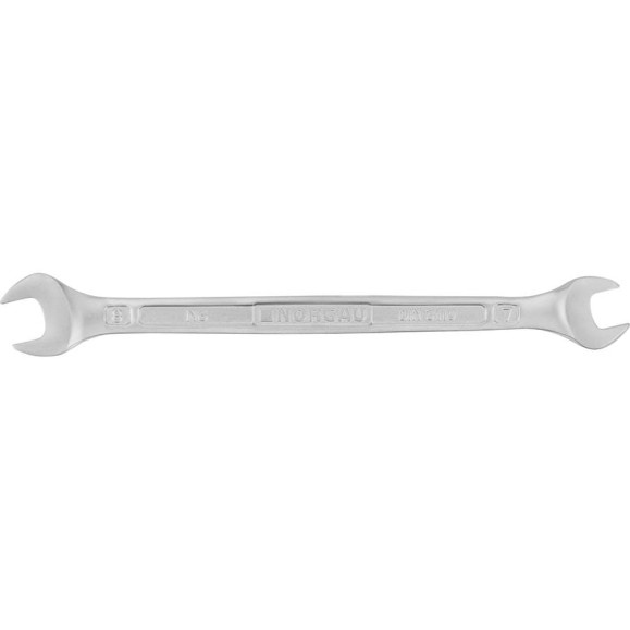 Рожковый двусторонний ключ NORGAU 7х8 мм,123 мм, тип N6-7x8 060107109 Рожковый двусторонний ключ NORGAU 7х8 мм,123 мм, тип N6-7x8 060107109