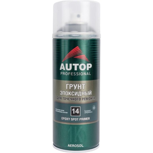 Грунт эпоксидный для точечного ремонта AUTOP Professional №14, серый, аэрозоль 520 мл ATP-A07242 Грунт эпоксидный для точечного ремонта AUTOP Professional №14, серый, аэрозоль 520 мл ATP-A07242